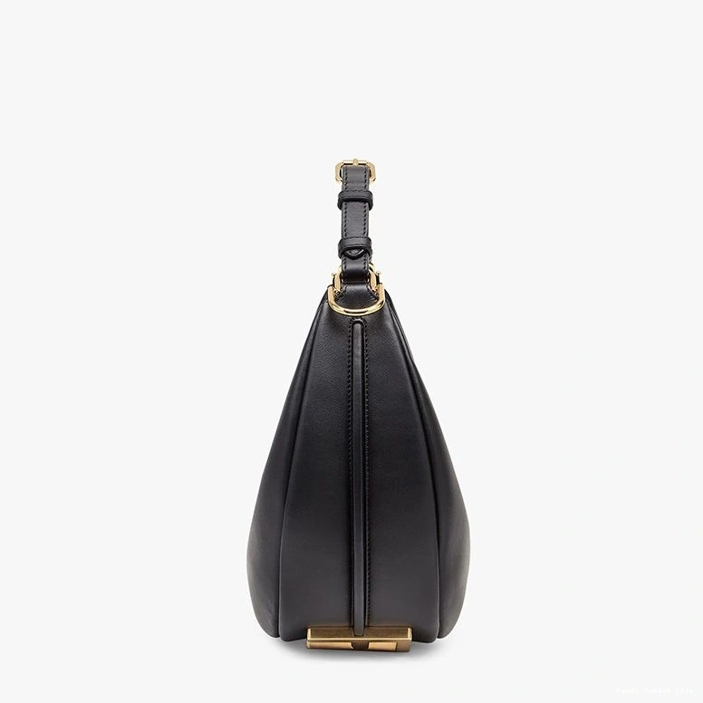 Affordable Small Fendi In Leather Fendigraphy Black Bag Calf Hobo 0731